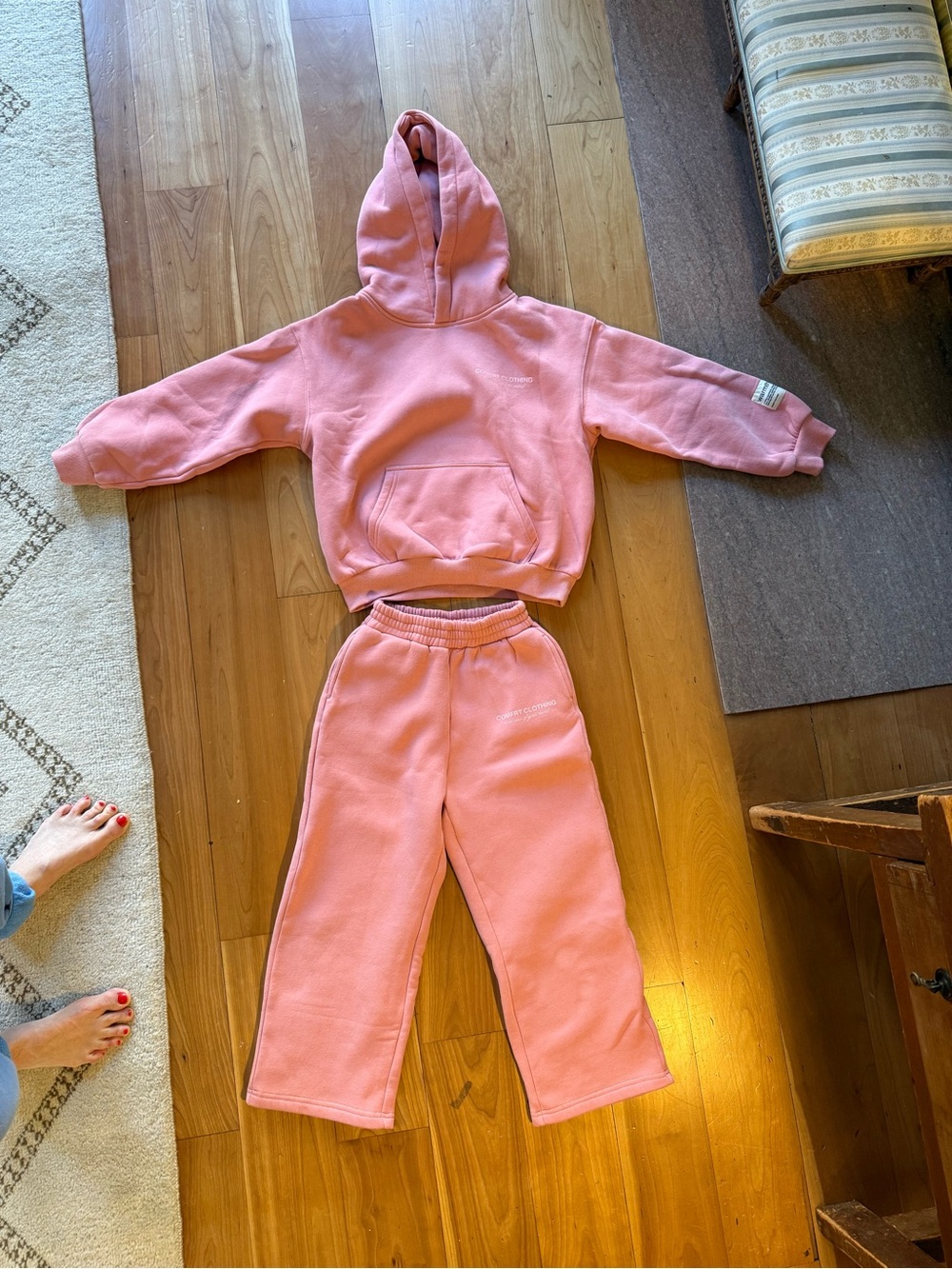 Kids Pink Hoodie & Sweatpants Jogger Set